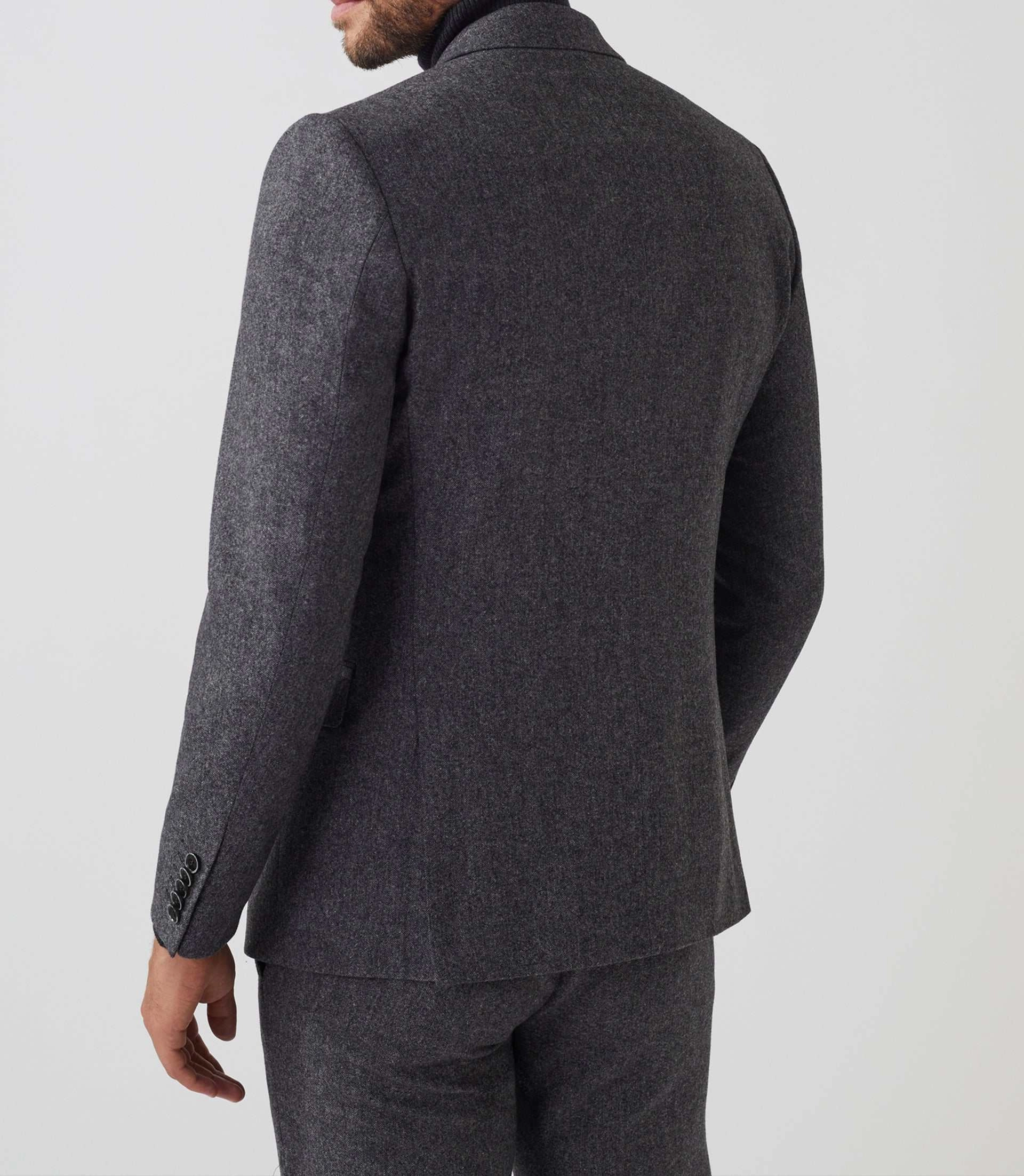 Veste ville tweed grise Verso