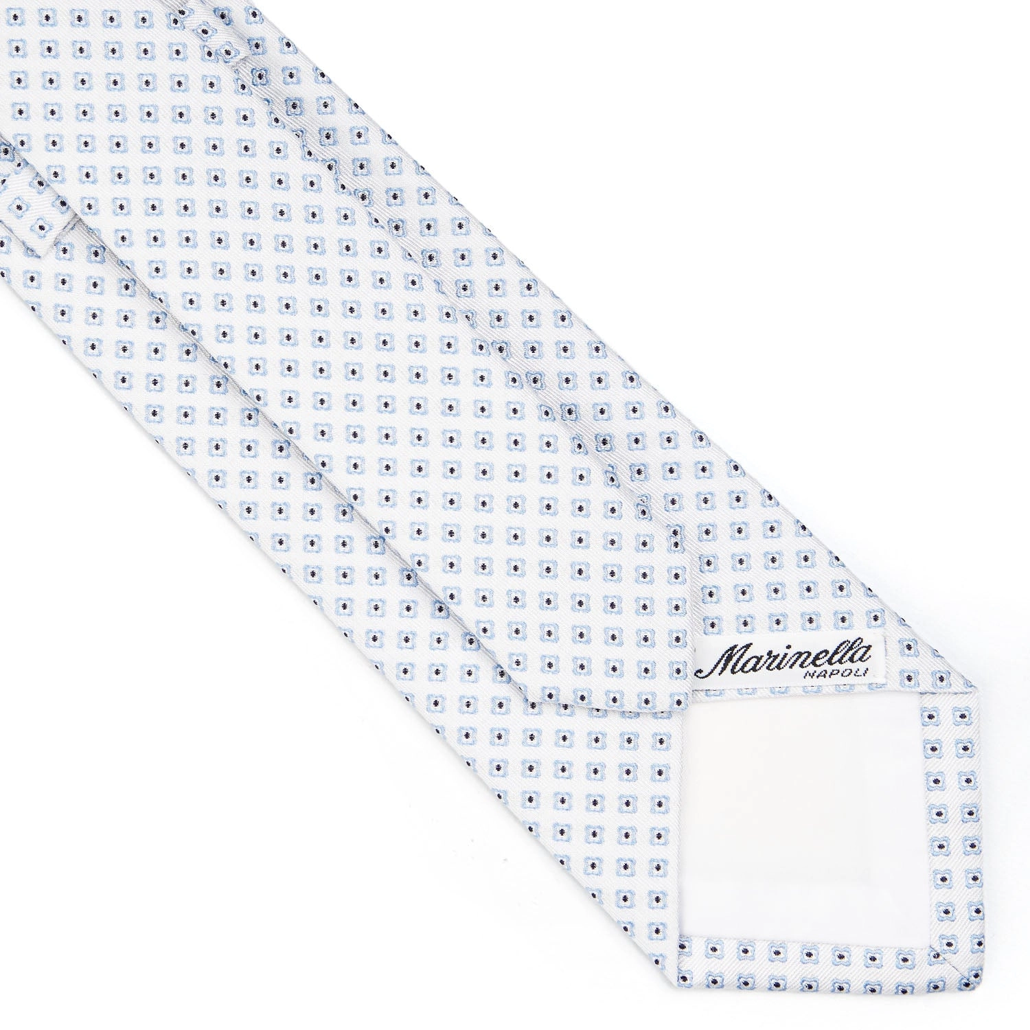 WHITE SARTORIAL JACQUARD SILK TIE