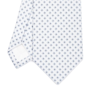 WHITE SARTORIAL JACQUARD SILK TIE