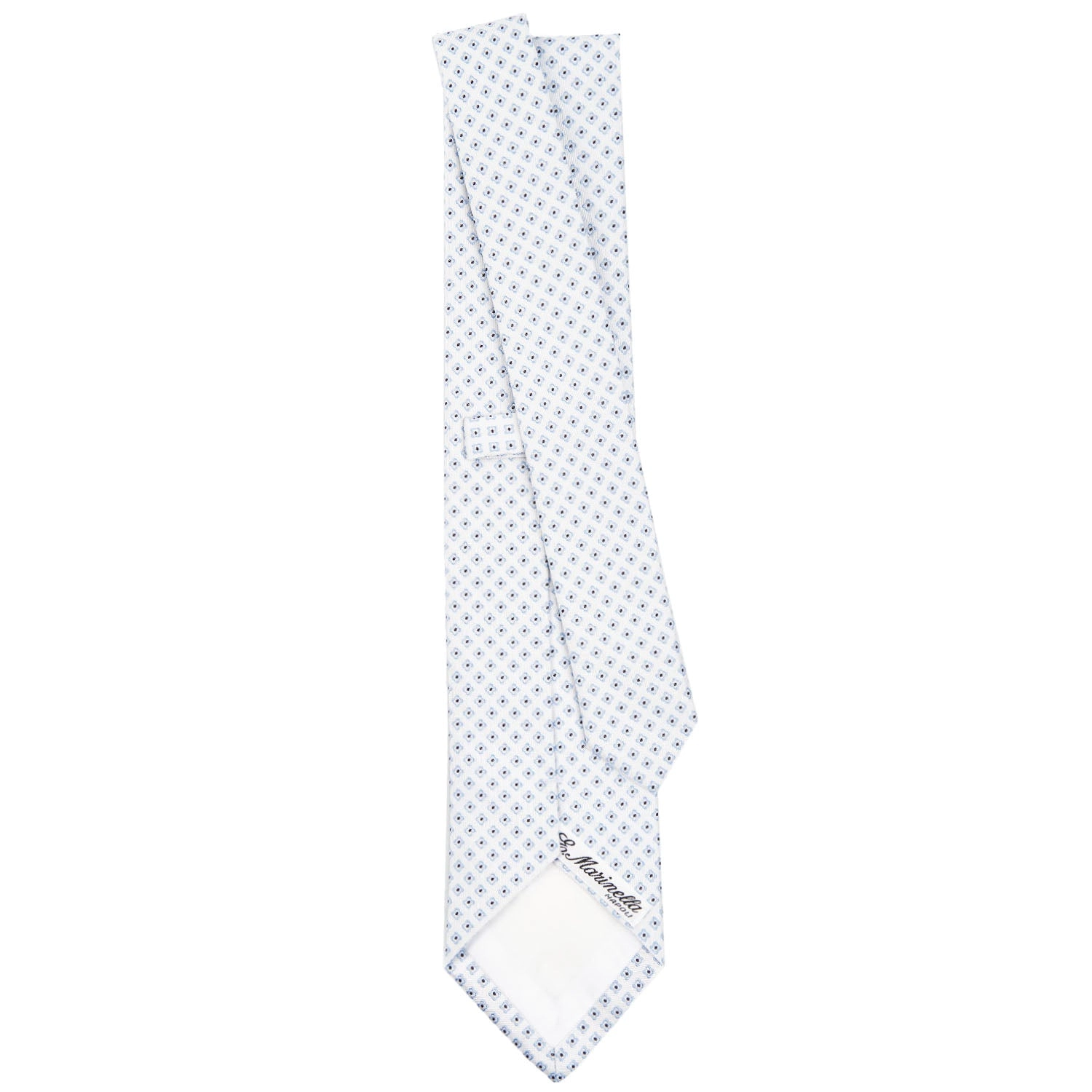 WHITE SARTORIAL JACQUARD SILK TIE