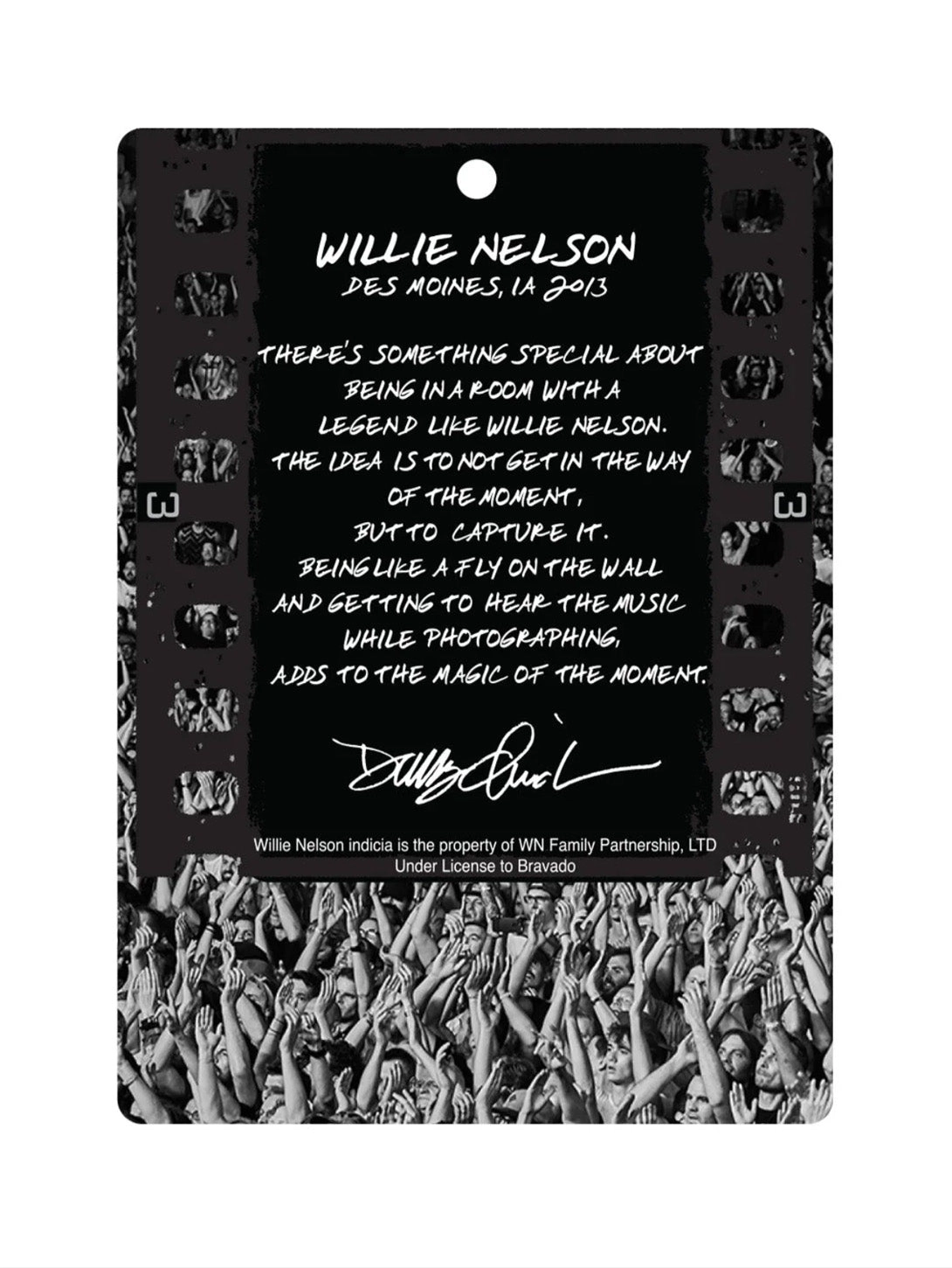 Willie Nelson Sepia Tee - Faded Black