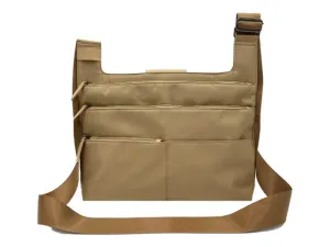Women In Business City Slim Montana - Shoulder bag for tablet / notebook / documents - premium nylon, vegan leather trim - tan, FWC14TNLA23
