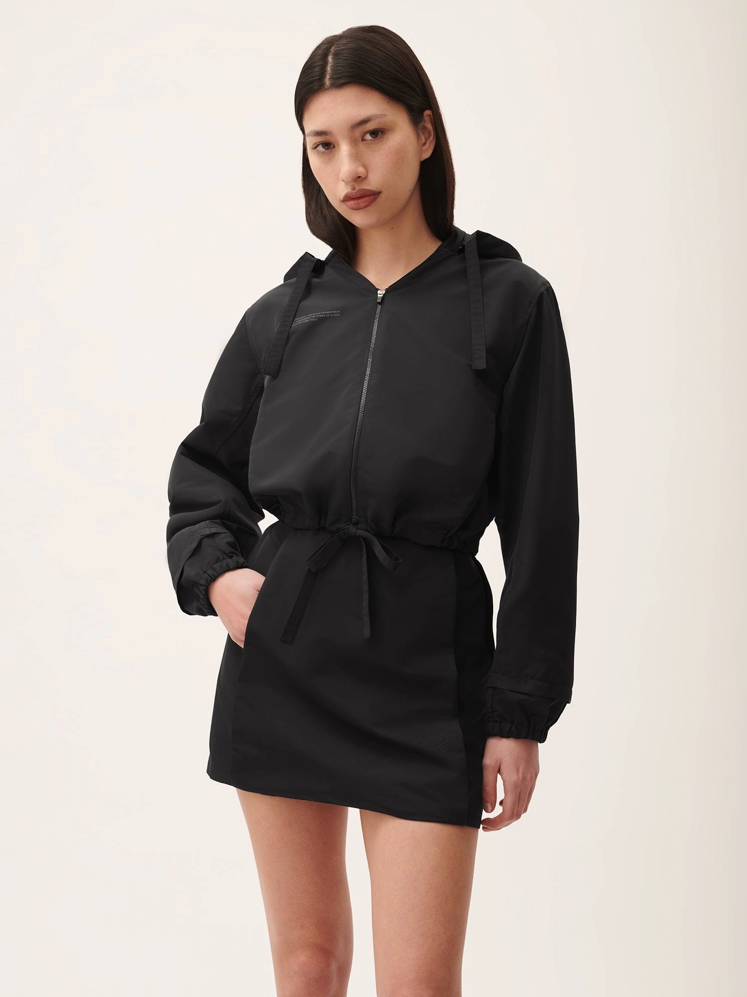 Women’s (gaia)PLNT Nylon Cropped Jacket—Black