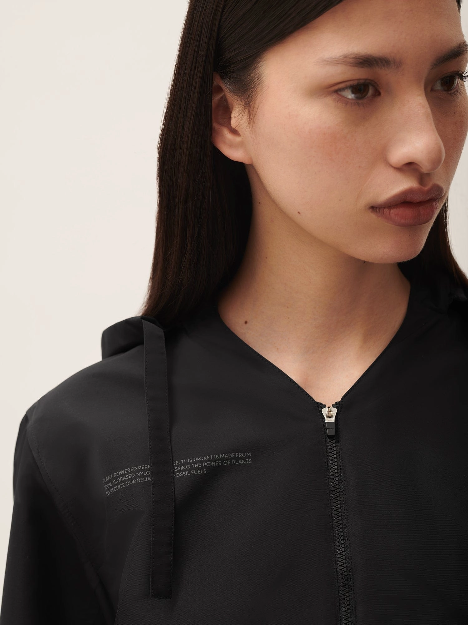 Women’s (gaia)PLNT Nylon Cropped Jacket—Black