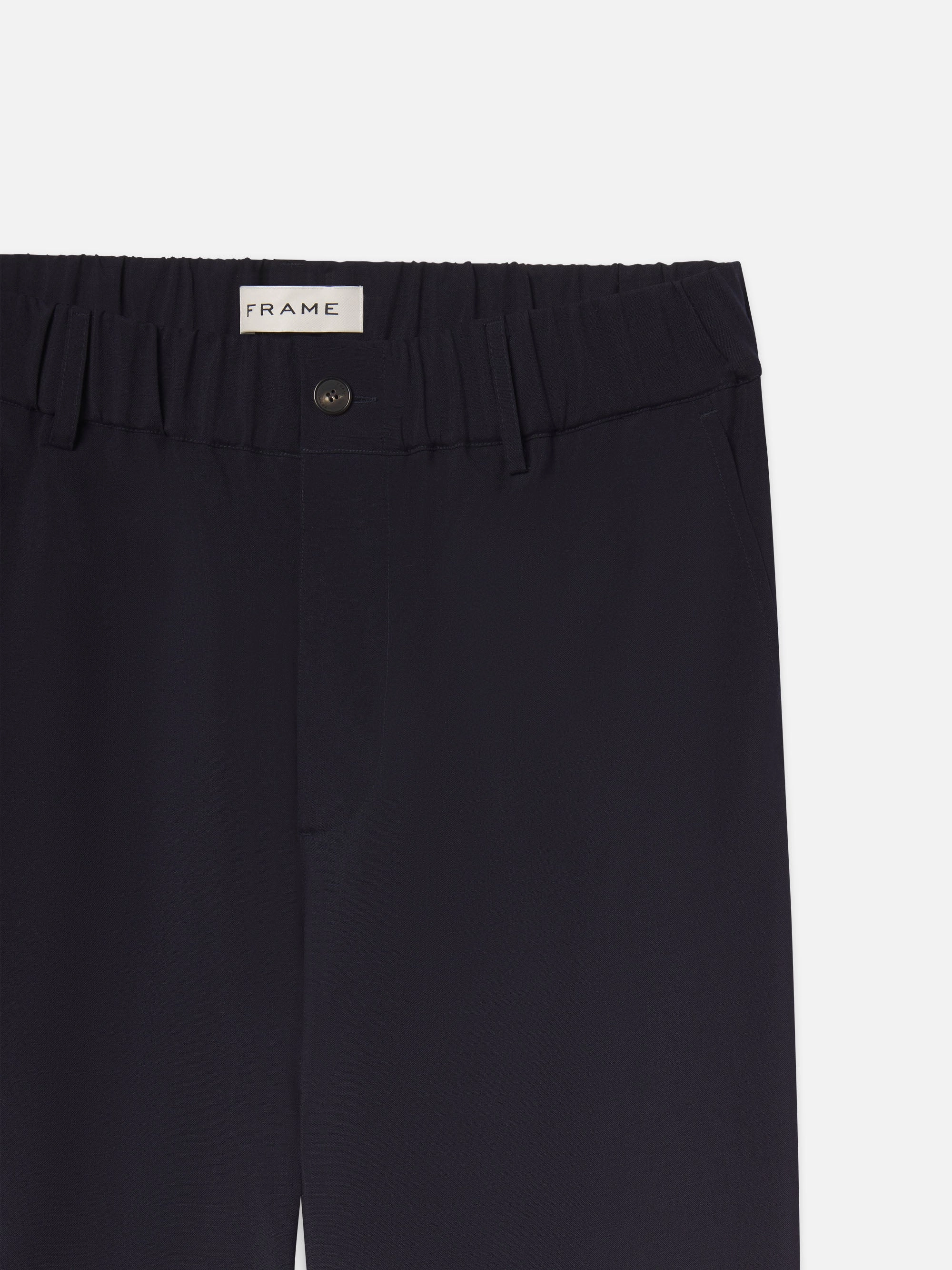 Wool Easy Trousers -- Dark Navy