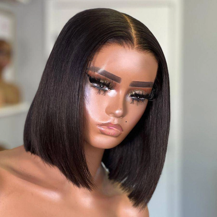 WOWANGEL Wear & Go Glueless Bob Wig 5x5 Straight HD Lace Closure Wig