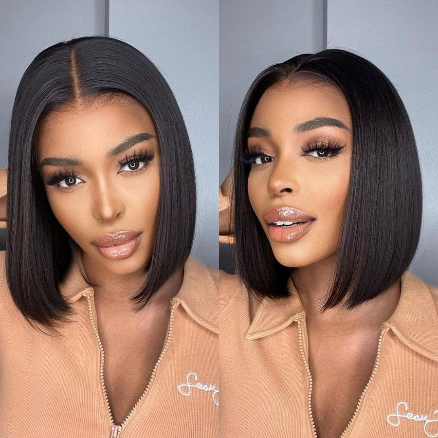 WOWANGEL Wear & Go Glueless Bob Wig 5x5 Straight HD Lace Closure Wig