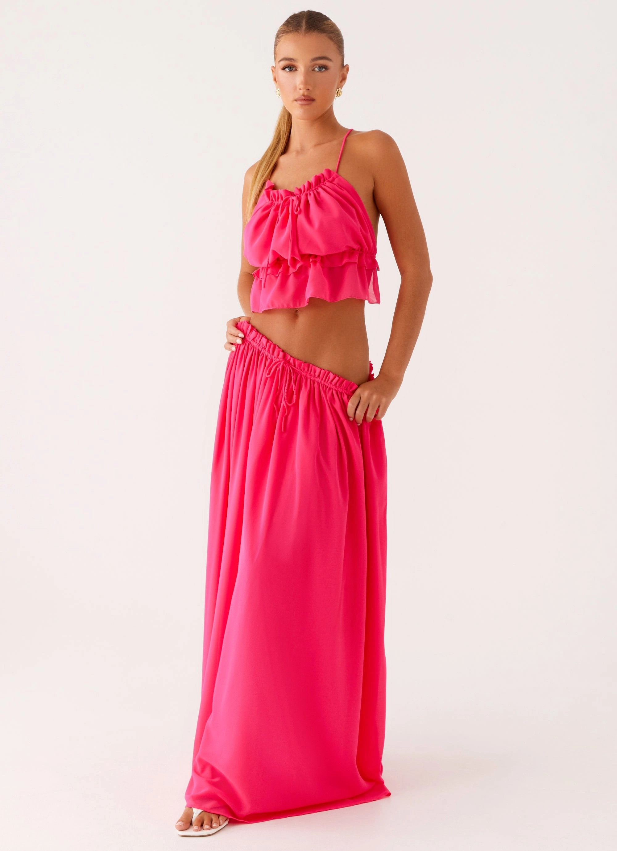 Zaya Maxi Skirt - Fuchsia
