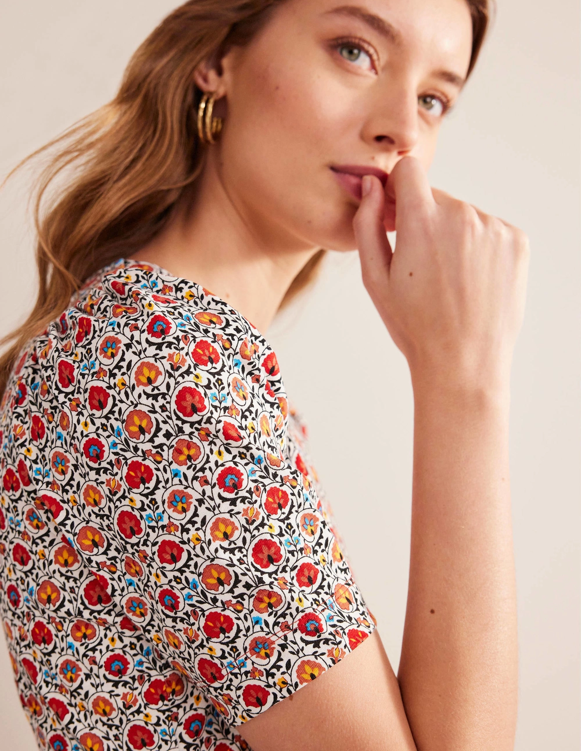 Zoe Jersey Dress-Multi, Enchanting Bloom