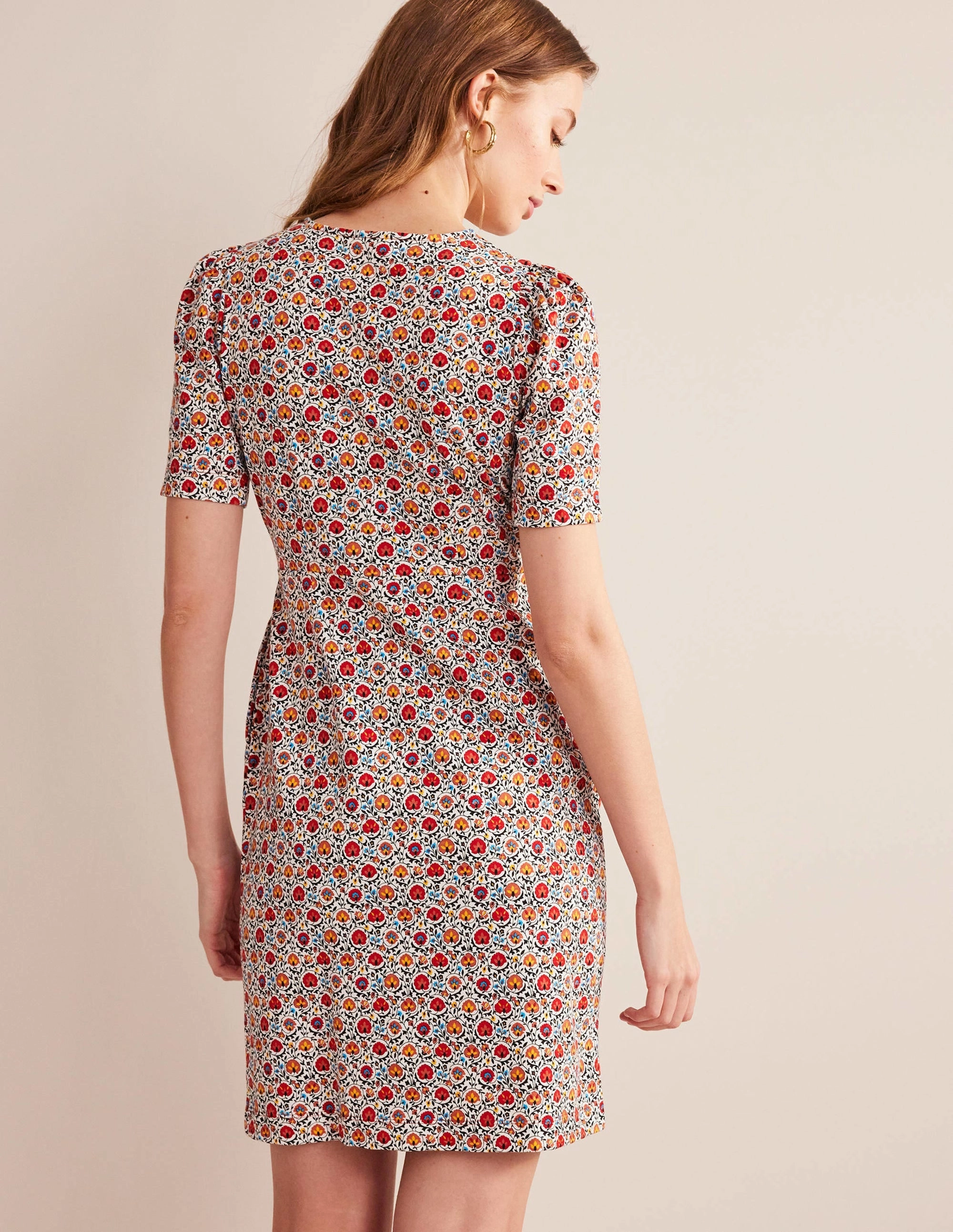 Zoe Jersey Dress-Multi, Enchanting Bloom
